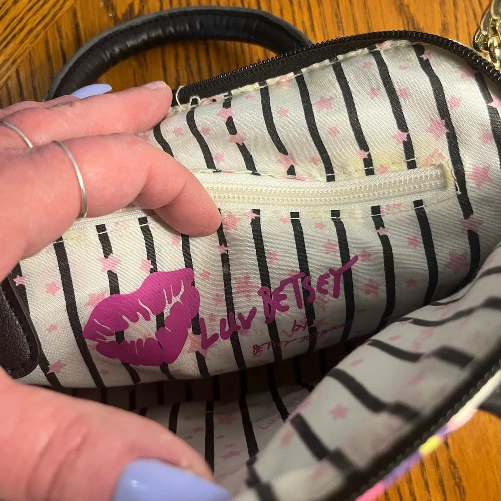 Betsey Johnson Pink Crossbody Bag with Floral Accents - Picture 7 of 9